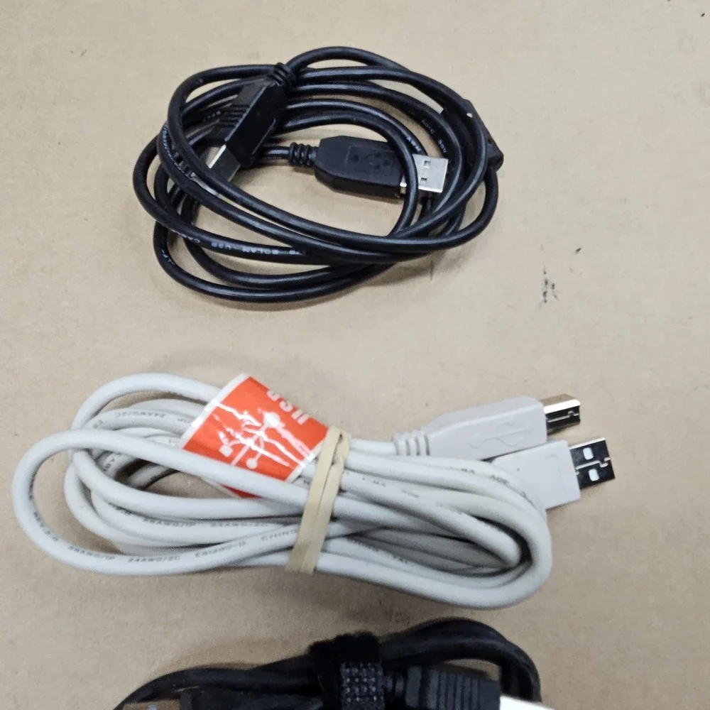 Lot of 5 USB Cables USB A to B Printer Scanner Cable Mixed Cord Bundle